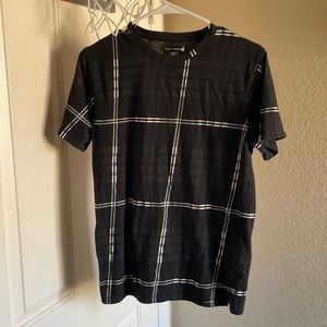 Black striped white shirt